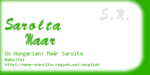 sarolta maar business card